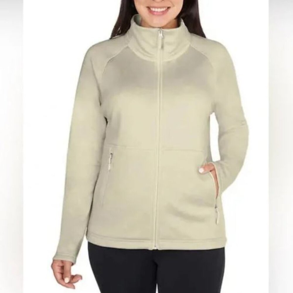 Kirkland Signature Ladies' Fleece Full Zip Jacket - Cream